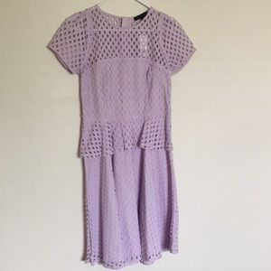 Banana republic peplum dress in purple